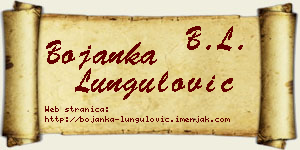 Bojanka Lungulović vizit kartica